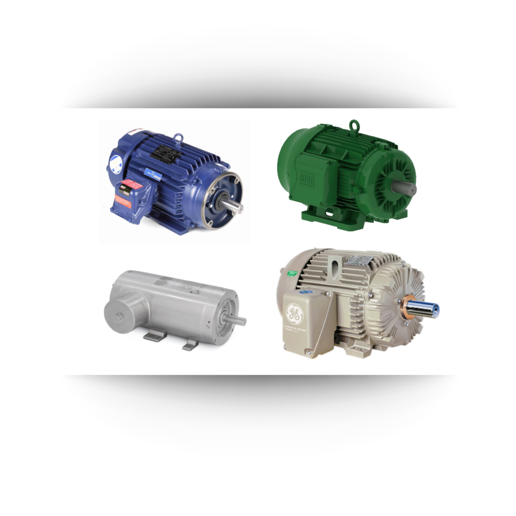 industrial motors; product over background